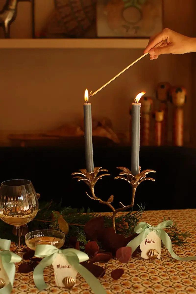 candeliere decorativo 22, 5 x 27 x 11, 5 cm Giallo miniatura 3