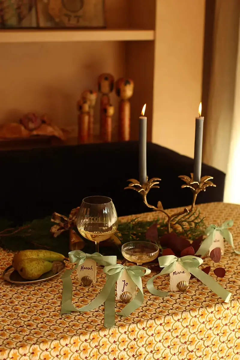 candeliere decorativo 22, 5 x 27 x 11, 5 cm Giallo miniatura 4