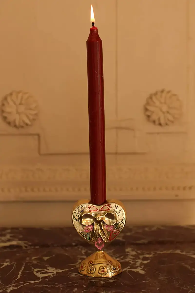 candeliere decorativo Bubbly Heart 10 x 8 x 6 cm Giallo miniatura 2