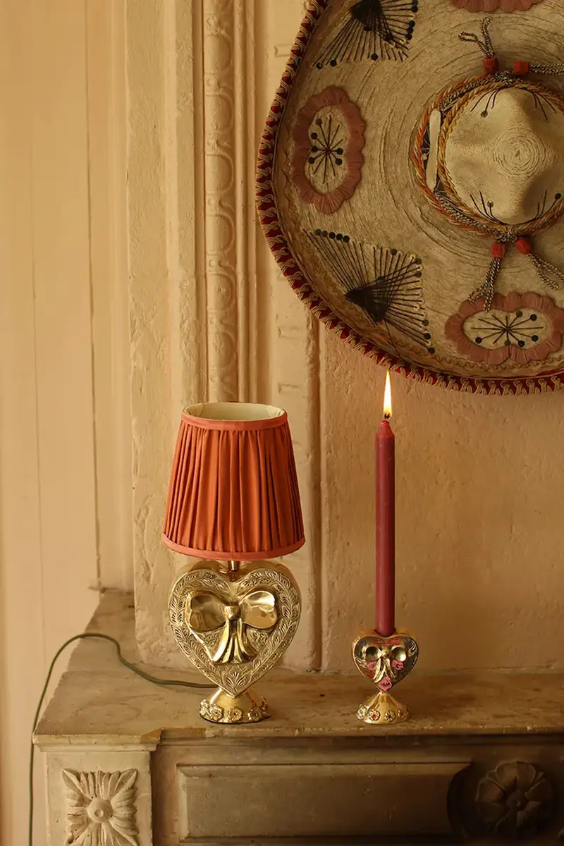 candeliere decorativo Bubbly Heart 10 x 8 x 6 cm Giallo miniatura 3