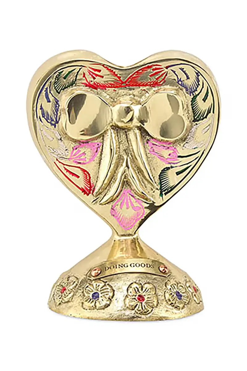 candeliere decorativo Bubbly Heart 10 x 8 x 6 cm Giallo