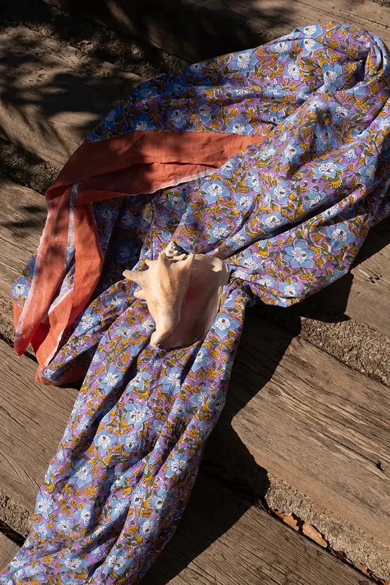 copriletto in cotone Alyssa 220 x 140 x 0, 20 cm Multicolore miniatura 5