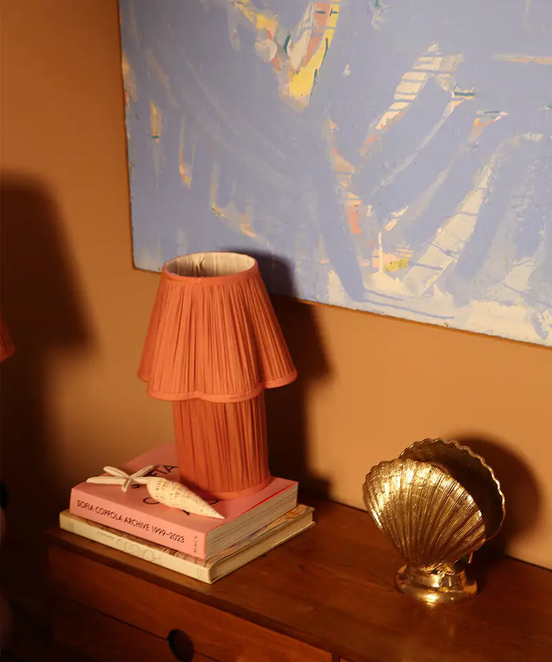 lampada da tavolo Myra Lamp Small Silk colore rosa miniatura 3