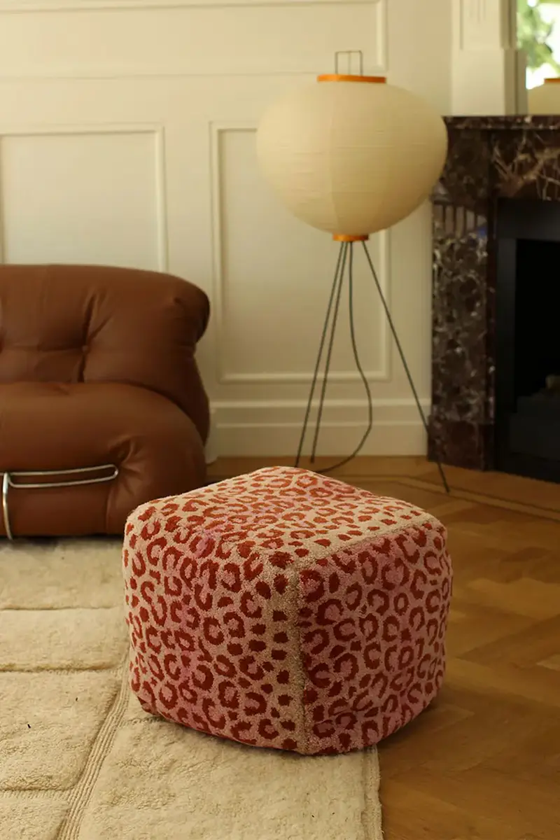 pouf Pink Leopard Pouf S Multicolore