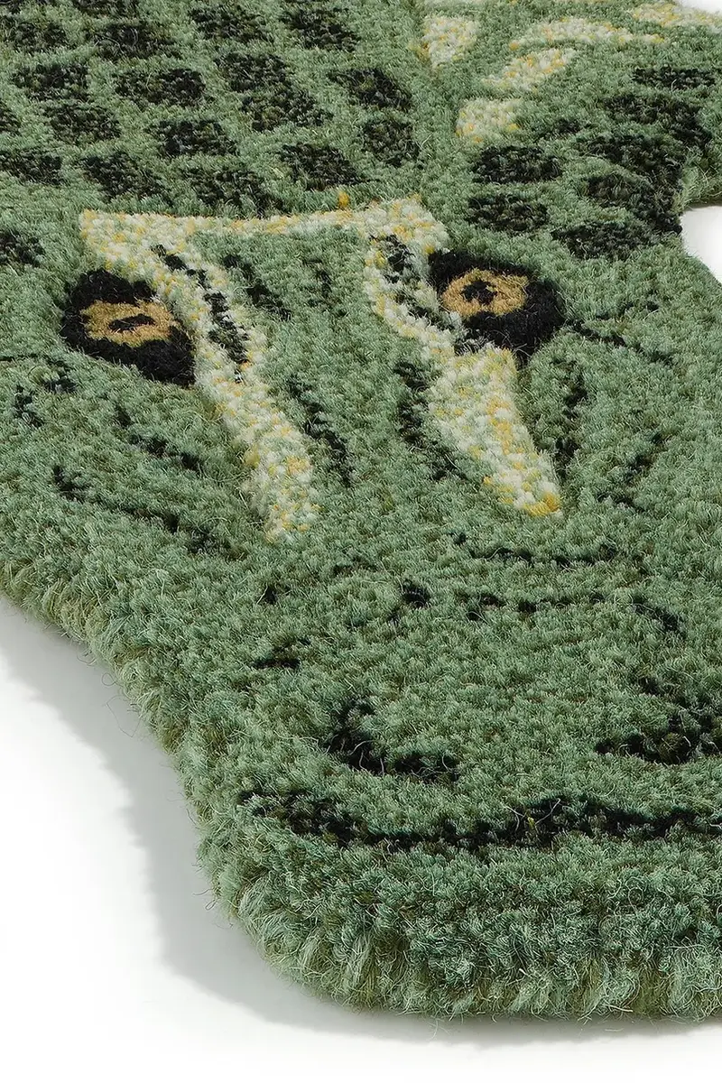 tappeto di lana Coolio Crocodile S colore verde miniatura 3