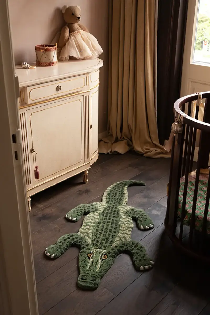 tappeto di lana Coolio Crocodile S colore verde miniatura 5