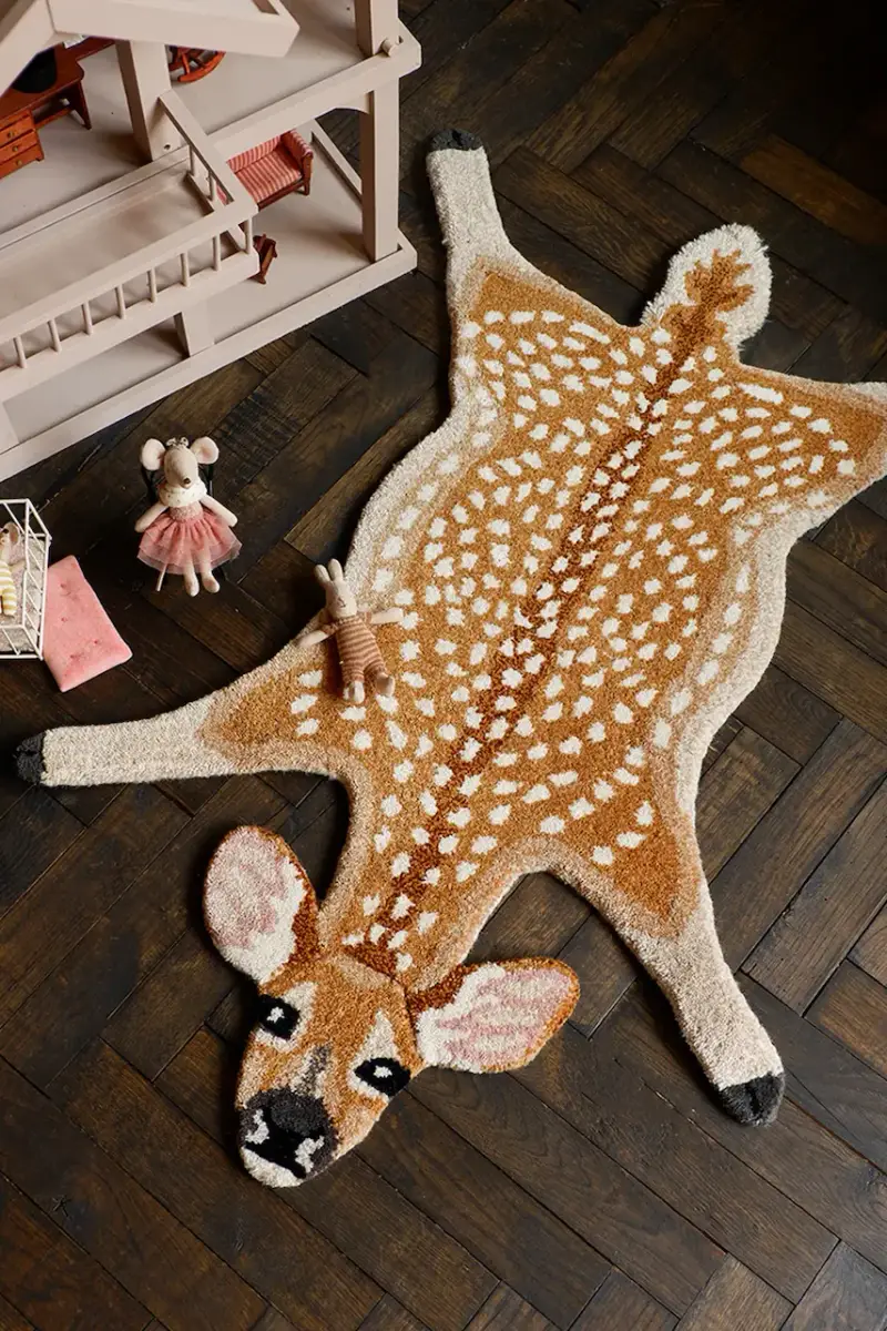 tappeto di lana Francis Fawn S Arancione miniatura 5