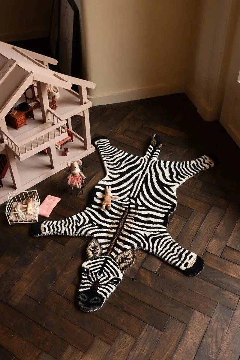 tappeto di lana Stripey Zebra Multicolore miniatura 4