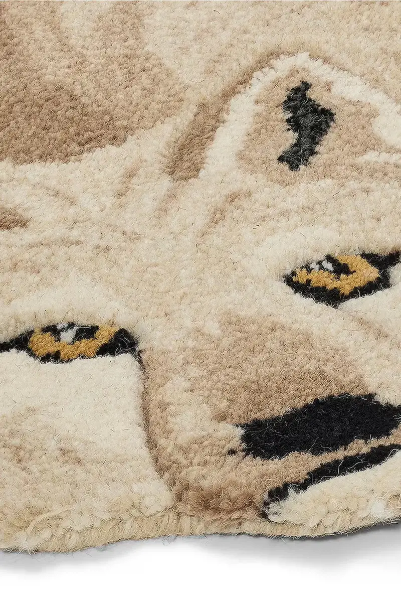 tappeto di lana Woozy Wolf Rug Large Beige miniatura 3