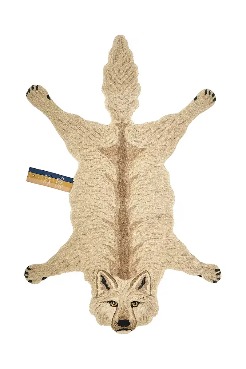 tappeto di lana Woozy Wolf Rug Large Beige