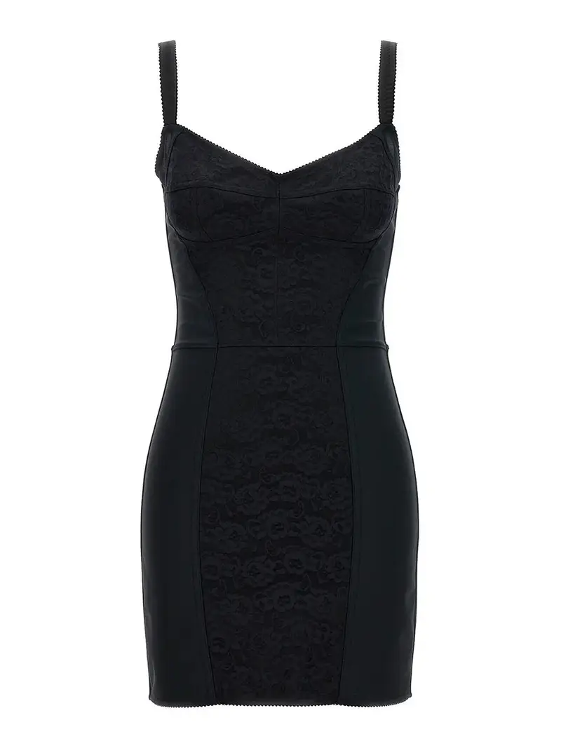 Abito guepierre in raso Nero