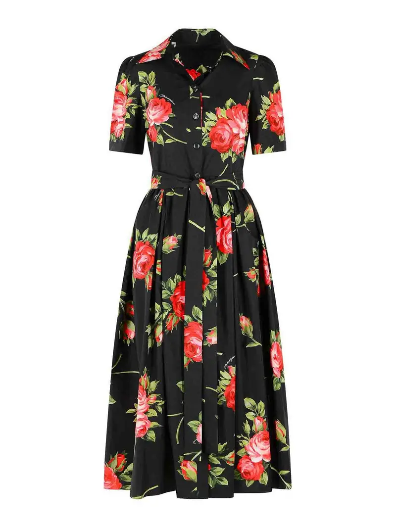 Abito in cotone nero