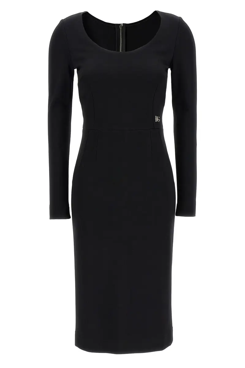 Abito Longuette Logo Nero