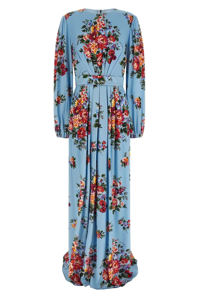 Abito Mazzo Di Fiori Azzurro