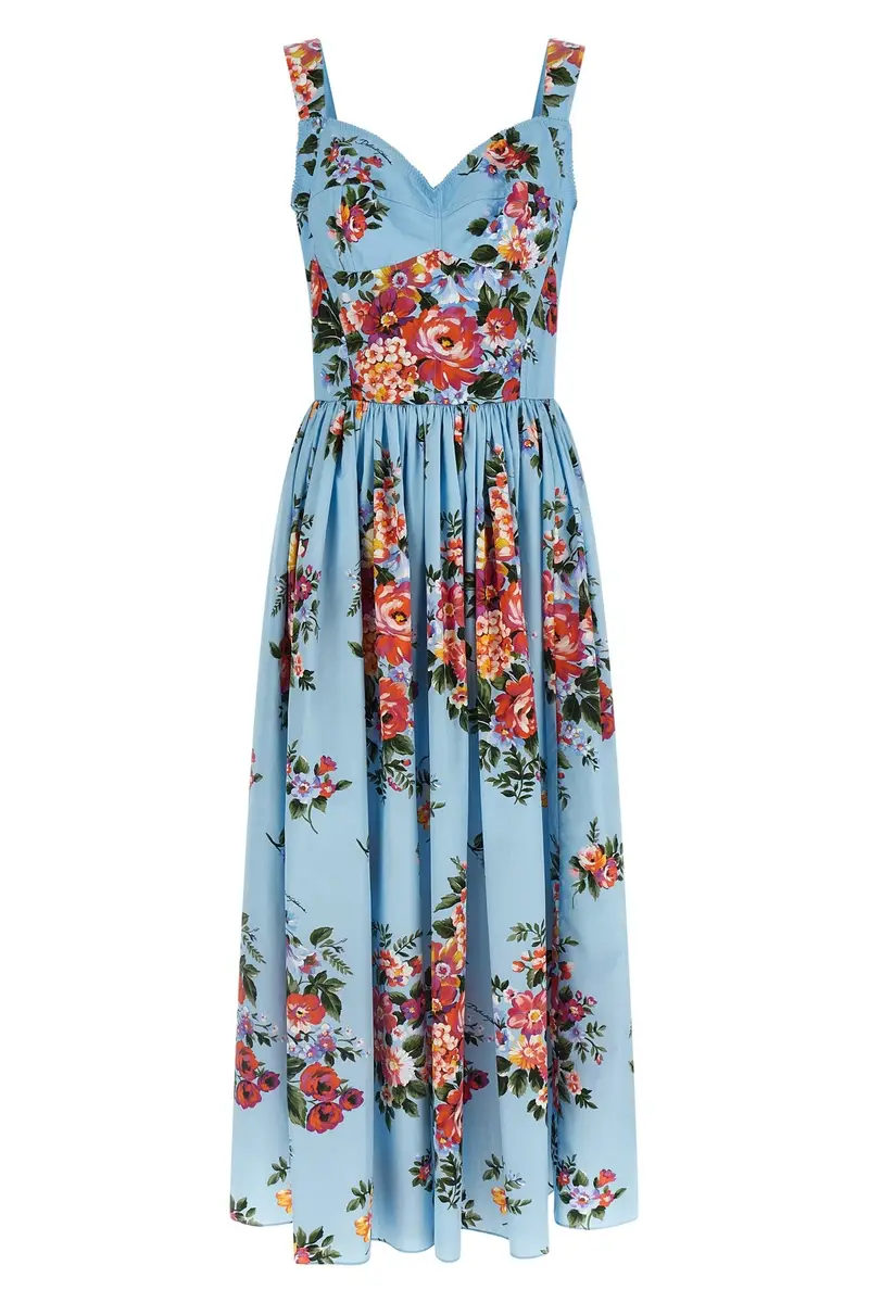 Abito Mazzo Di Fiori Azzurro