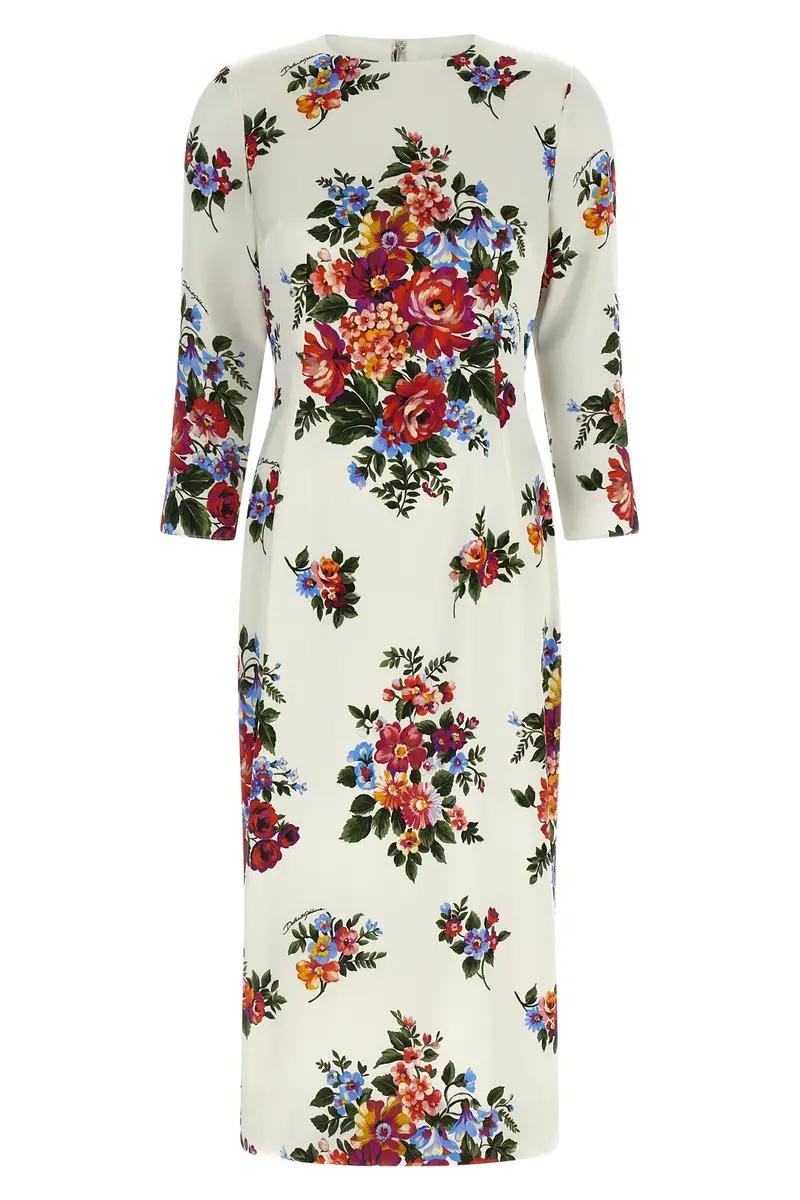 Abito Mazzo Di Fiori Bianco