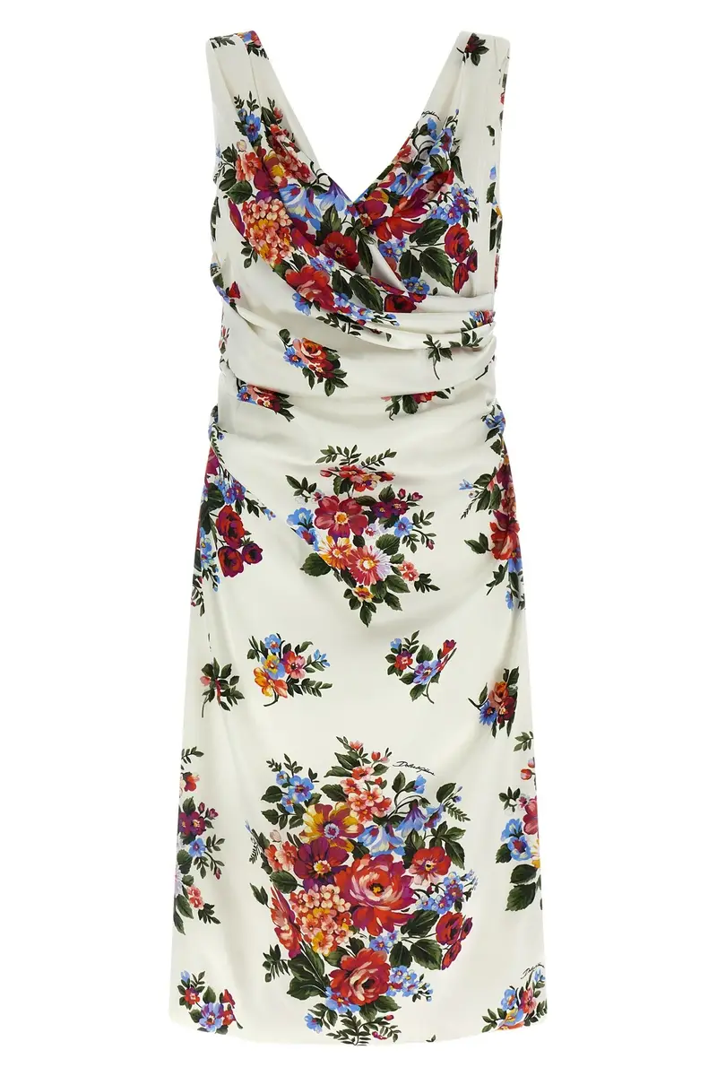 Abito Mazzo Di Fiori Bianco