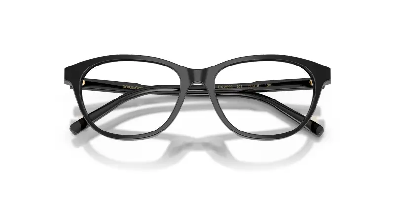 Bambino Dolce & Gabbana DX3002 501 Montature da vista Acetato Nero Trasparente Cat Eye Normale miniatura 2