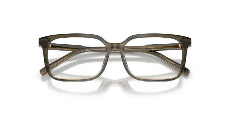 Bambino Dolce & Gabbana DX3003 3480 Montature da vista Acetato Verde Trasparente Squadrata Normale miniatura 2