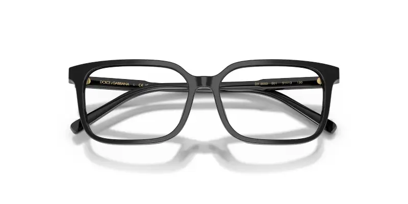 Bambino Dolce & Gabbana DX3003 501 Montature da vista Acetato Nero Trasparente Squadrata Normale miniatura 2