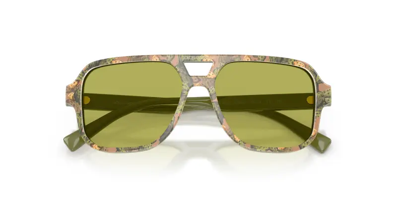 Bambino Dolce & Gabbana DX4003 3488/2 Occhiali da sole Acetato Multi-colore Verde Pilot Normale miniatura 2