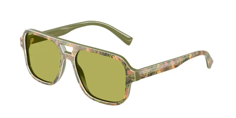 Bambino Dolce & Gabbana DX4003 3488/2 Occhiali da sole Acetato Multi-colore Verde Pilot Normale