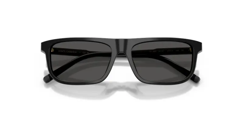 Bambino Dolce & Gabbana DX4009 501/87 Occhiali da sole Acetato Nero Grigio Squadrata Normale miniatura 2