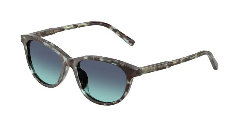 Bambino Dolce & Gabbana DX4010 34434S Occhiali da sole Acetato Blu Blu Cat Eye Normale Sfumato