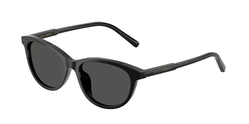 Bambino Dolce & Gabbana DX4010 501/87 Occhiali da sole Acetato Nero Grigio Cat Eye Normale