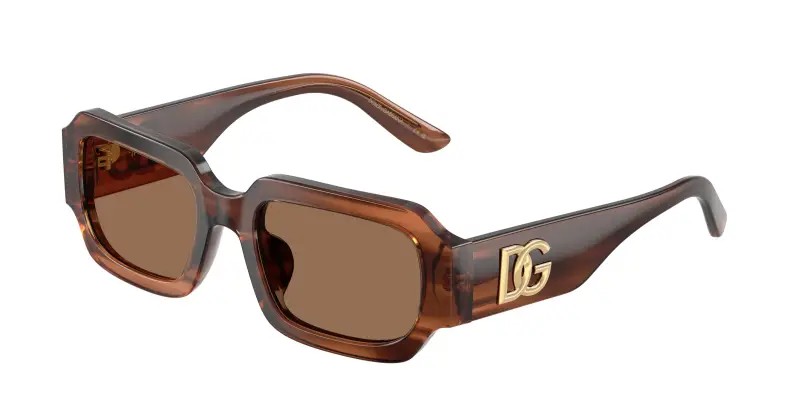 Bambino Dolce & Gabbana DX4011 348173 Occhiali da sole Acetato Marrone Marrone Squadrata Normale