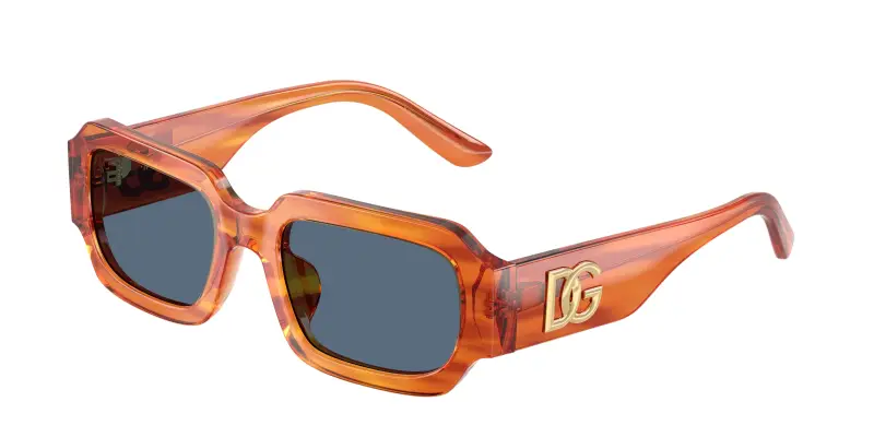 Bambino Dolce & Gabbana DX4011 348380 Occhiali da sole Acetato Marrone Blu Squadrata Normale