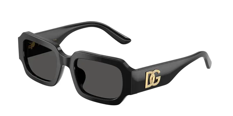 Bambino Dolce & Gabbana DX4011 501/87 Occhiali da sole Acetato Nero Grigio Squadrata Normale
