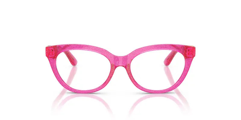 Bambino Dolce & Gabbana DX5005U 3351 Montature da vista Iniettato Rosa Trasparente Farfalla Normale miniatura 3