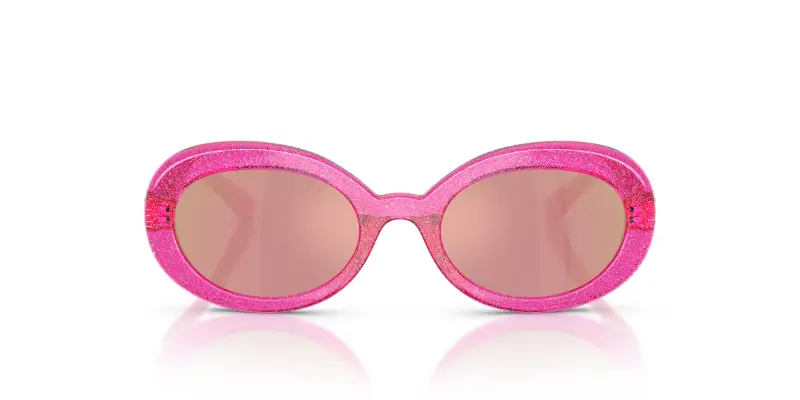 Bambino Dolce & Gabbana DX6007U 3351/Z Occhiali da sole Iniettato Rosa Rosa Rotonda Specchiate miniatura 3