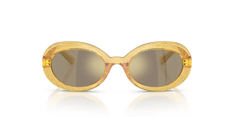 Bambino Dolce & Gabbana DX6007U 34555A Occhiali da sole Iniettato Giallo Marrone Rotonda Specchiate miniatura 3