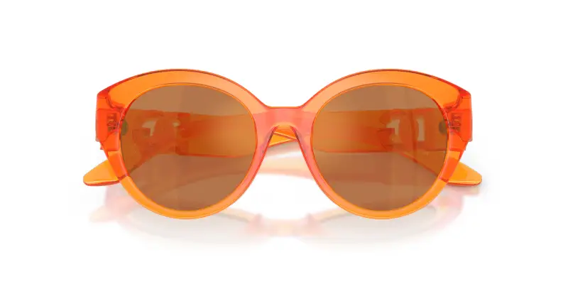 Bambino Dolce & Gabbana DX6010 33887J Occhiali da sole Iniettato Arancione Arancione Farfalla Specchiate miniatura 2