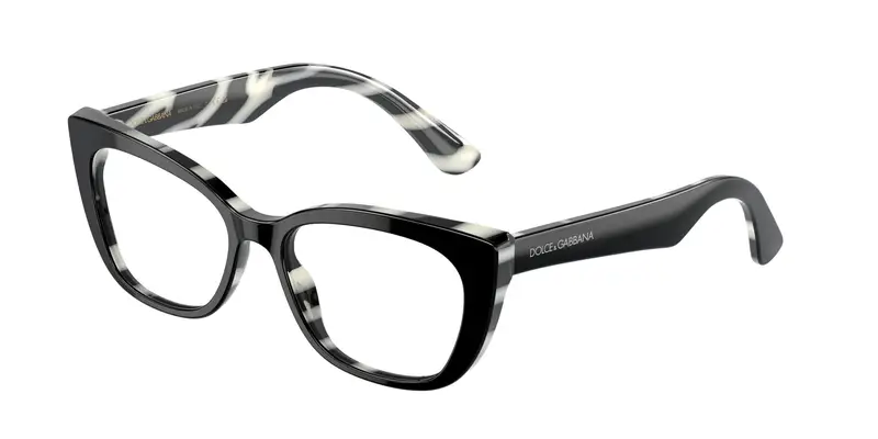 Dolce & Gabbana Bambino DX3357  3372 Montature da vista Acetato Nero Trasparente Cat Eye Normale