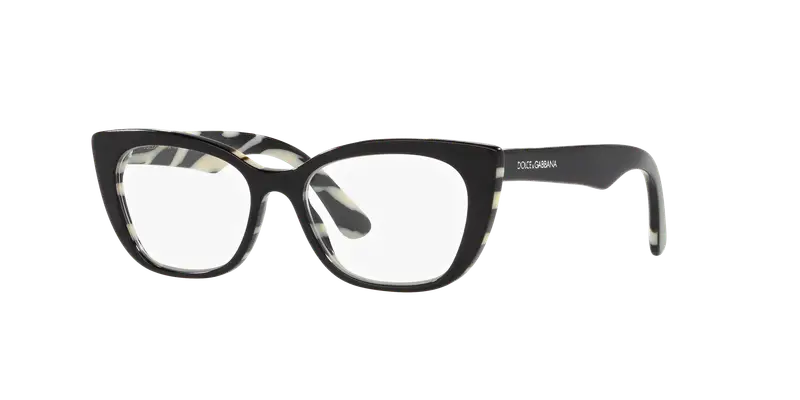 Dolce & Gabbana Bambino DX3357 3372 Montature da vista Acetato Nero Trasparente Cat Eye Normale miniatura 2