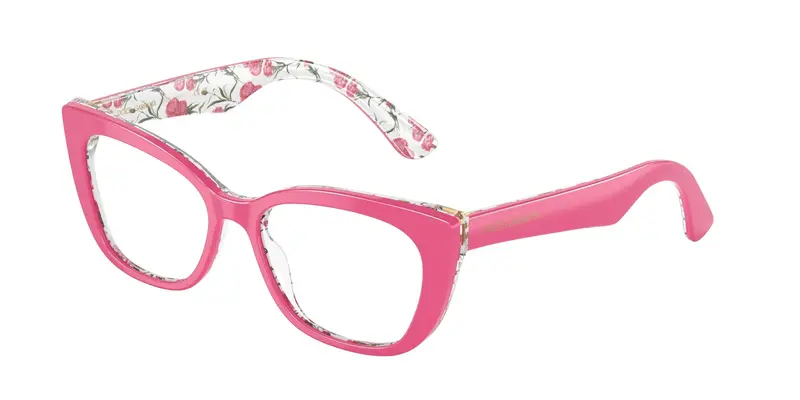 Dolce & Gabbana Bambino DX3357  3408 Montature da vista Acetato Rosa Trasparente Cat Eye Normale