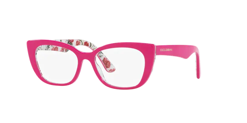 Dolce & Gabbana Bambino DX3357 3408 Montature da vista Acetato Rosa Trasparente Cat Eye Normale miniatura 2