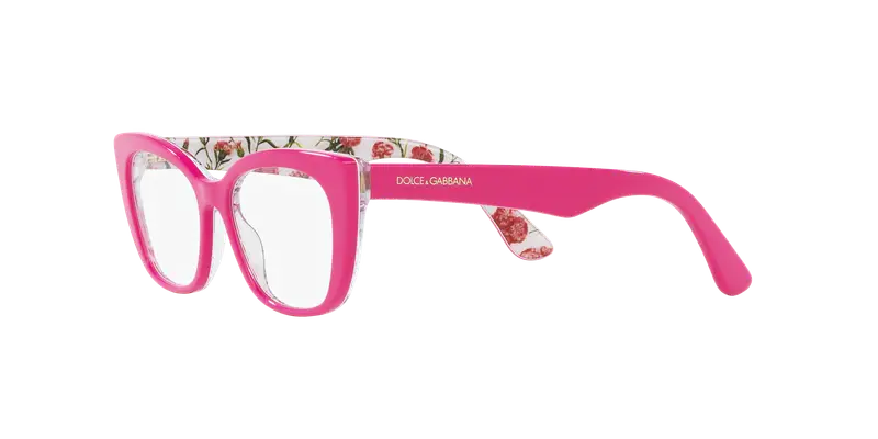 Dolce & Gabbana Bambino DX3357 3408 Montature da vista Acetato Rosa Trasparente Cat Eye Normale miniatura 3