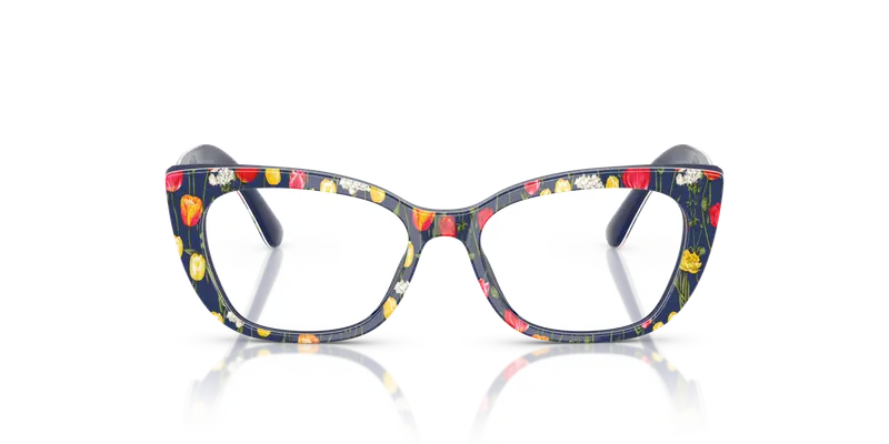 Dolce & Gabbana Bambino DX3357 3435 Montature da vista Acetato Blu Trasparente Cat Eye Normale miniatura 2