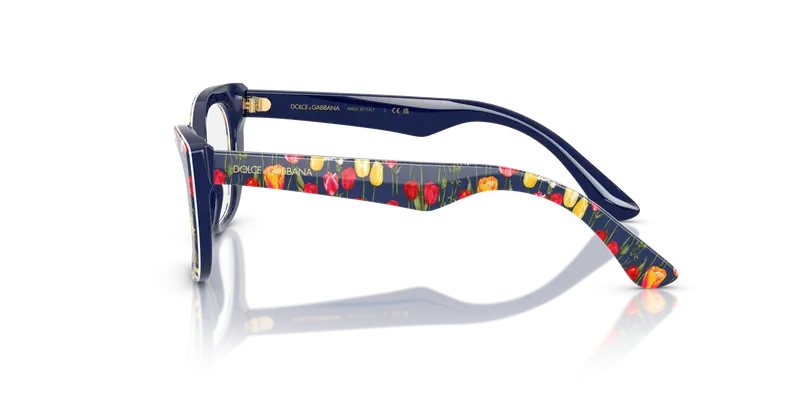 Dolce & Gabbana Bambino DX3357 3435 Montature da vista Acetato Blu Trasparente Cat Eye Normale miniatura 3