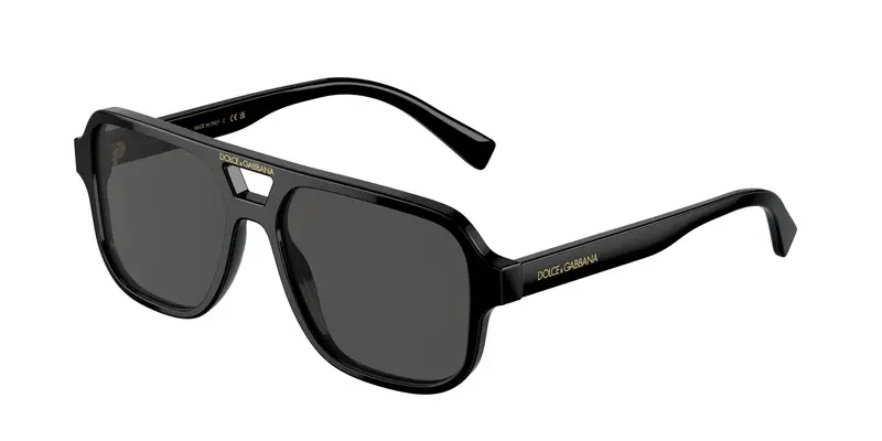 Dolce & Gabbana Bambino DX4003  335587 Occhiali da sole Acetato Nero Grigio Pilot Normale
