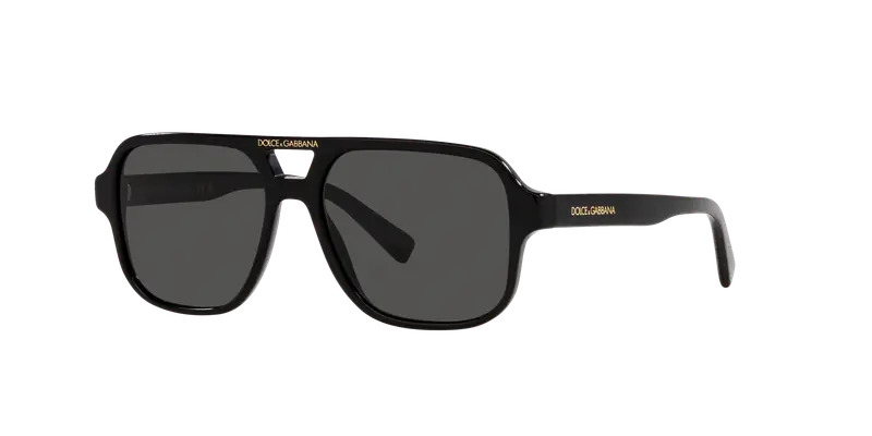 Dolce & Gabbana Bambino DX4003 335587 Occhiali da sole Acetato Nero Grigio Pilot Normale miniatura 2