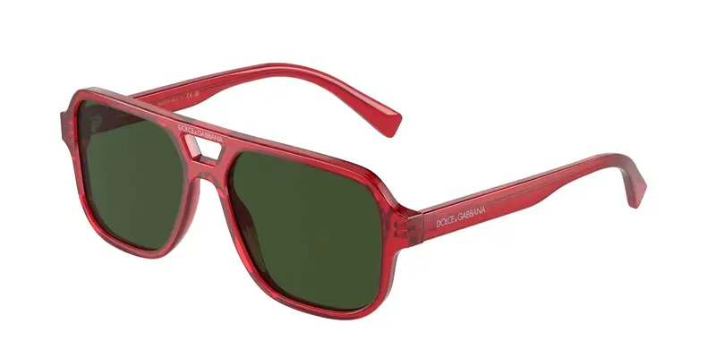 Dolce & Gabbana Bambino DX4003  340971 Occhiali da sole Acetato Rosso Verde Pilot Normale