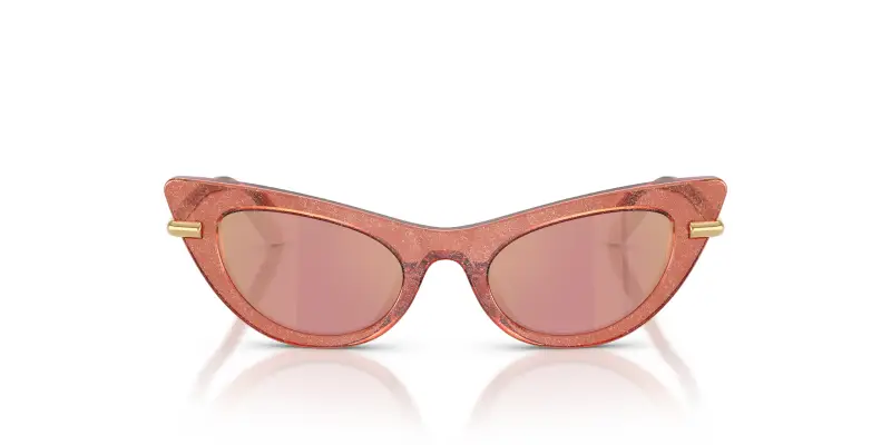 Bambino DX4008 3104/Z Occhiali da sole Acetato Rosa Rosa Cat Eye Specchiate miniatura 3