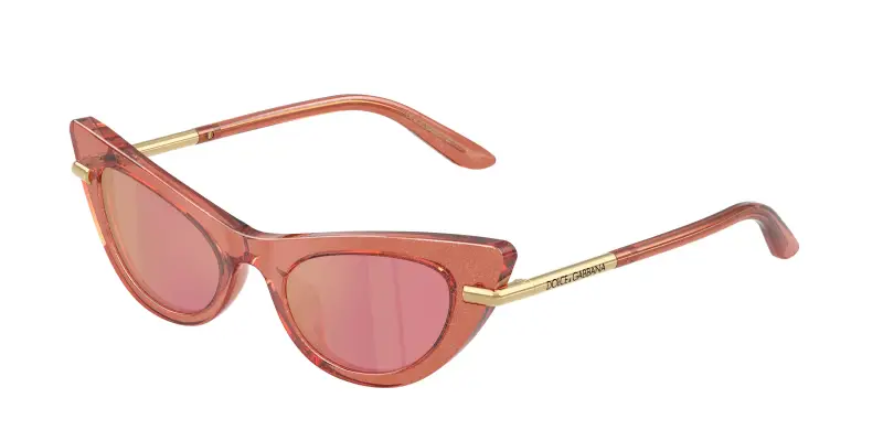 Bambino DX4008 3104/Z Occhiali da sole Acetato Rosa Rosa Cat Eye Specchiate