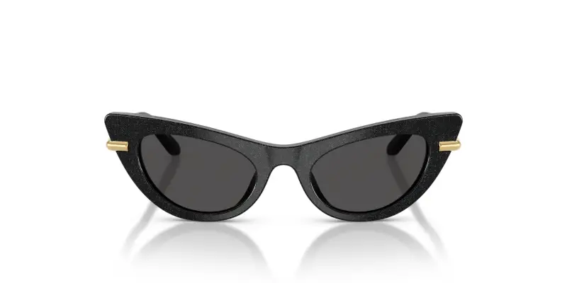 Bambino DX4008 324187 Occhiali da sole Acetato Nero Grigio Cat Eye Normale miniatura 3