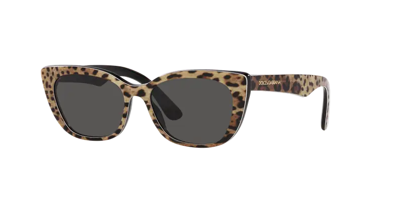 Dolce & Gabbana Bambino DX4427 316387 Occhiali da sole Acetato Nero Grigio Cat Eye Normale miniatura 2